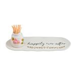 Mud Pie Wedding Tray With Toothpick Caddy