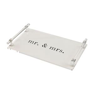 Mud Pie Mr. & Mrs. Acrylic Tray