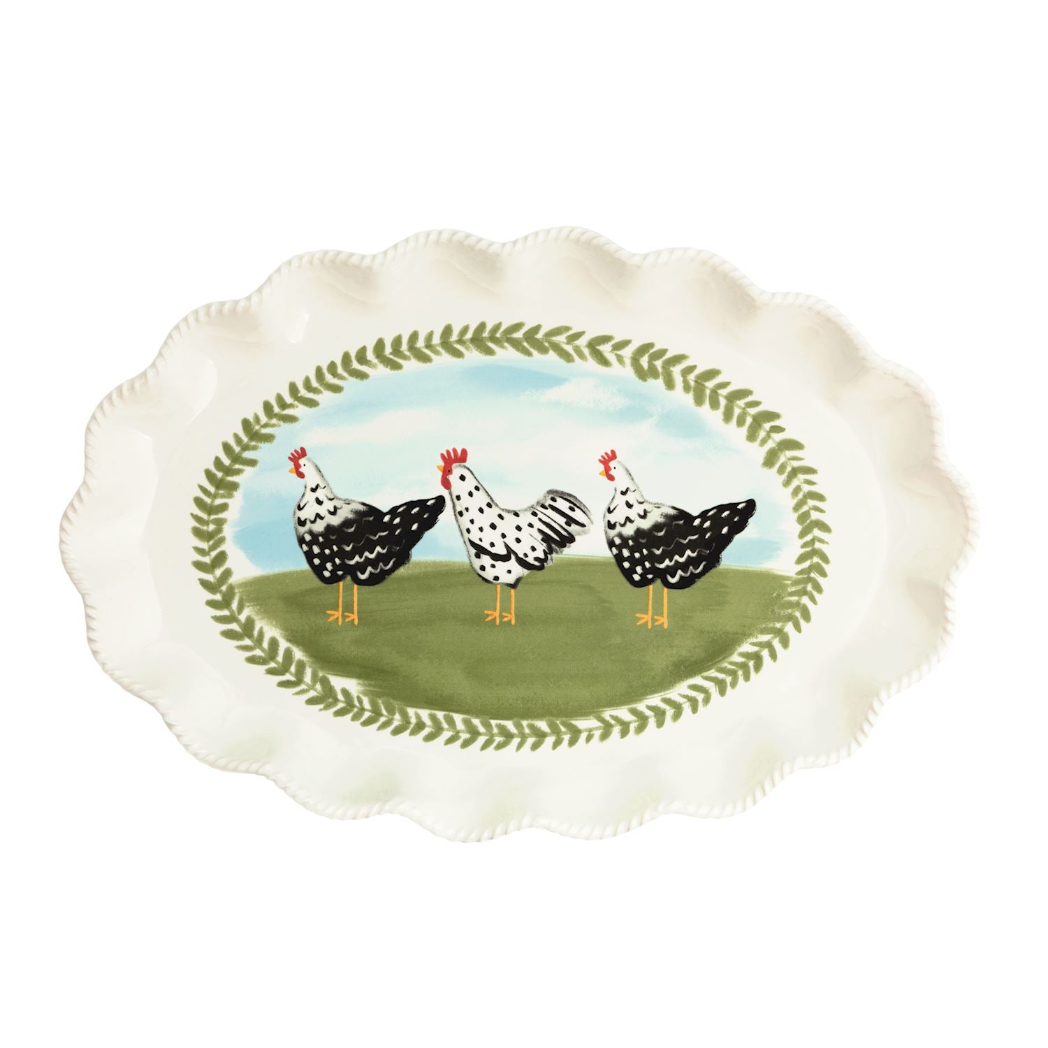 Mud Pie Farm Rooster Platter