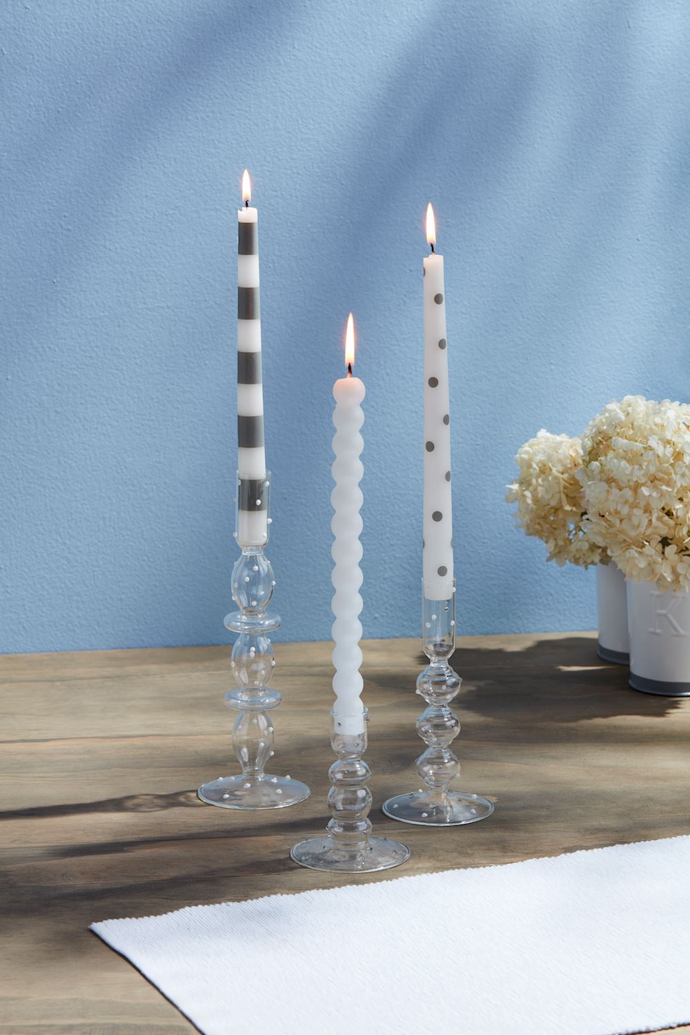 Mud Pie Dotted Glass Candlestick