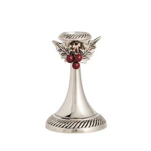 Mud Pie Large Holly Candlestick