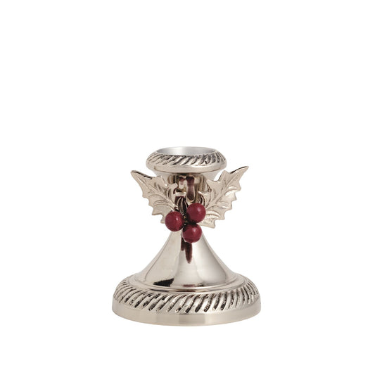 Mud Pie Small Holly Candlestick