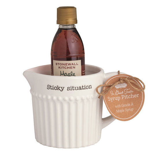 Mud Pie Syrup Pitcher Gift Set