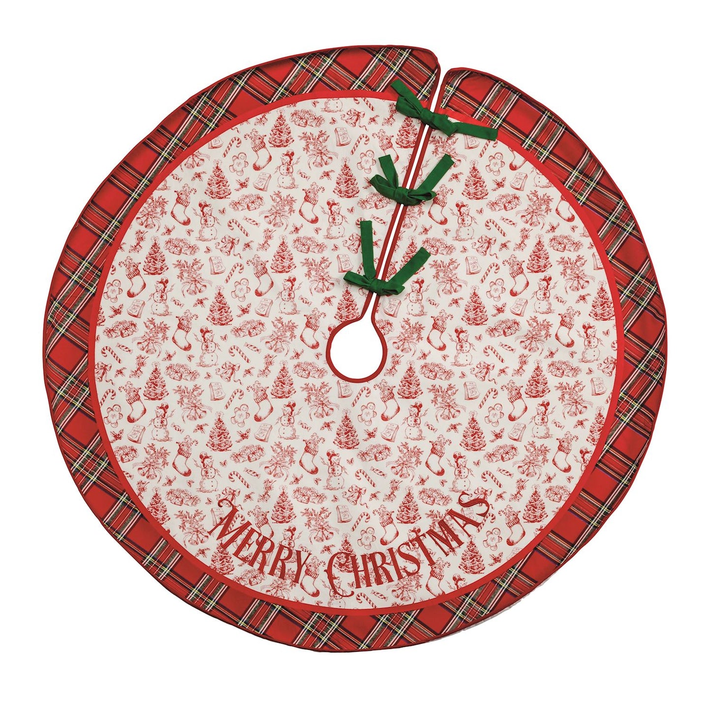 Mud Pie Red Toile Tree Skirt
