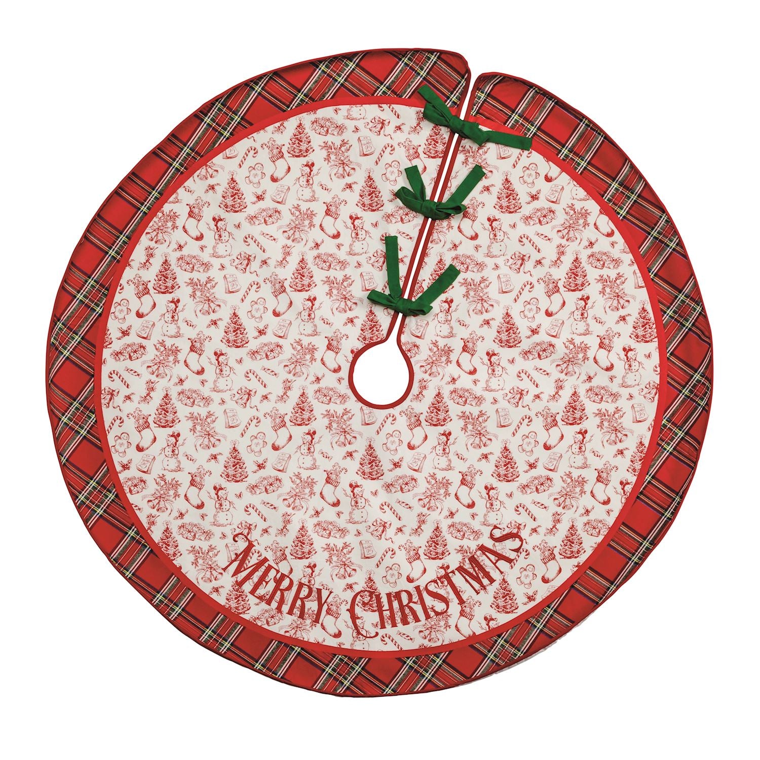 Mud Pie Red Toile Tree Skirt