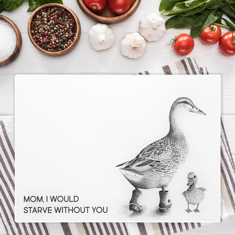 Starve Without You Glass Cutting Boards