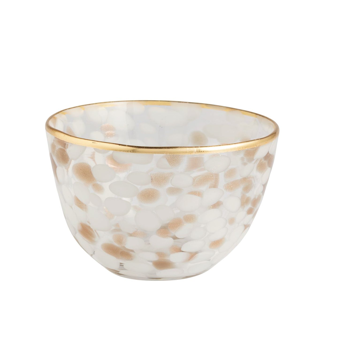 Mud Pie White & Gold Tortoise Dip Bowl