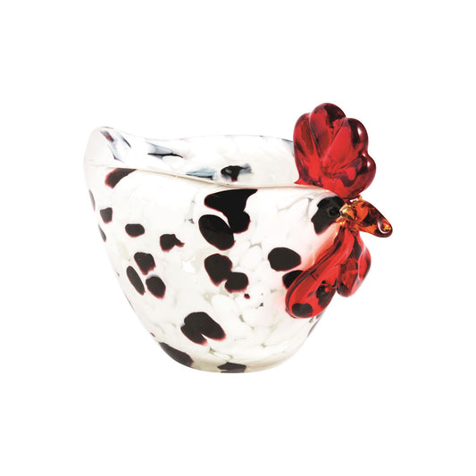Mud Pie Tortoise Chicken Glass Tidbit Bowl