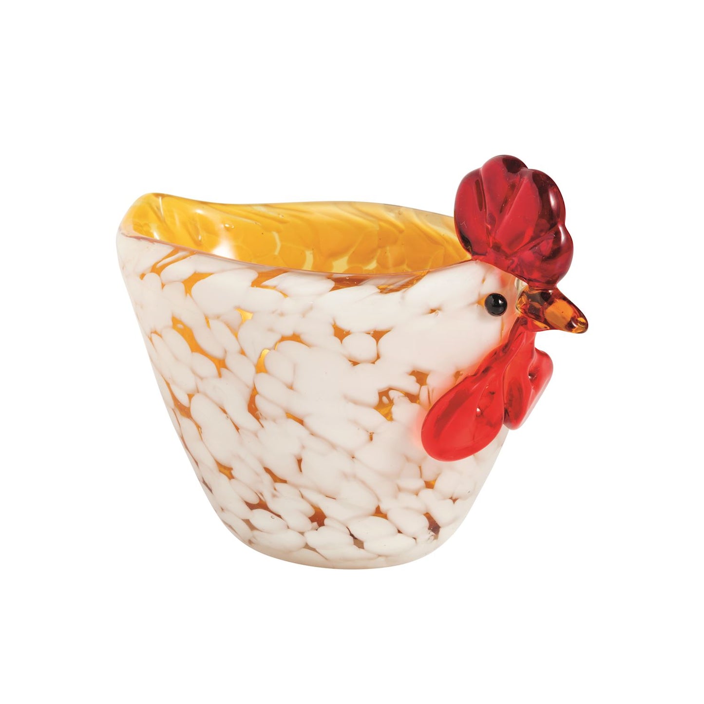 Mud Pie Tortoise Chicken Glass Tidbit Bowl