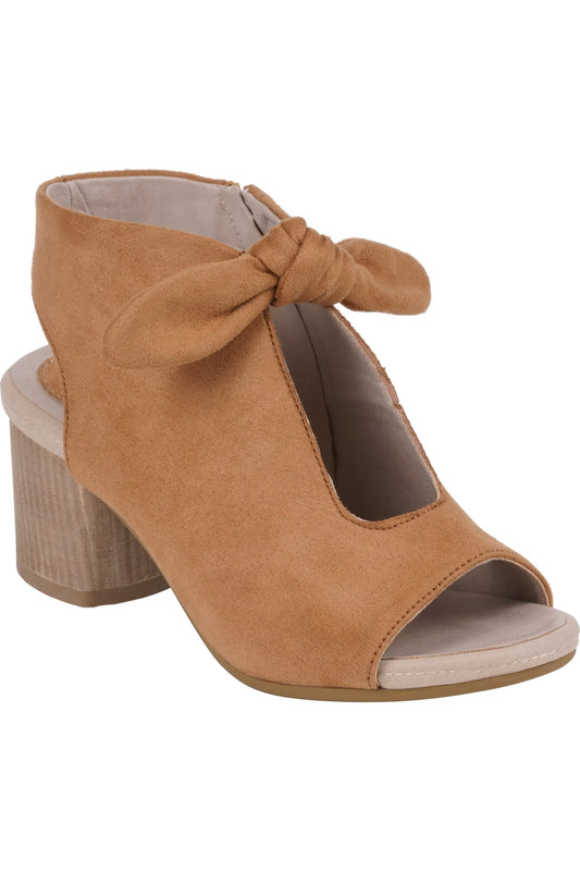 Women's Kimora Heeled Sandals- Tan Suede