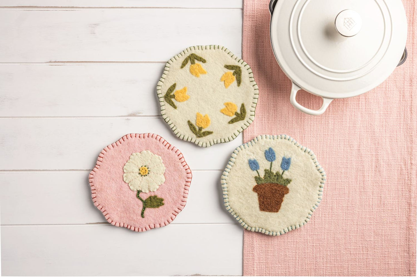 Mud Pie Floral Trivets