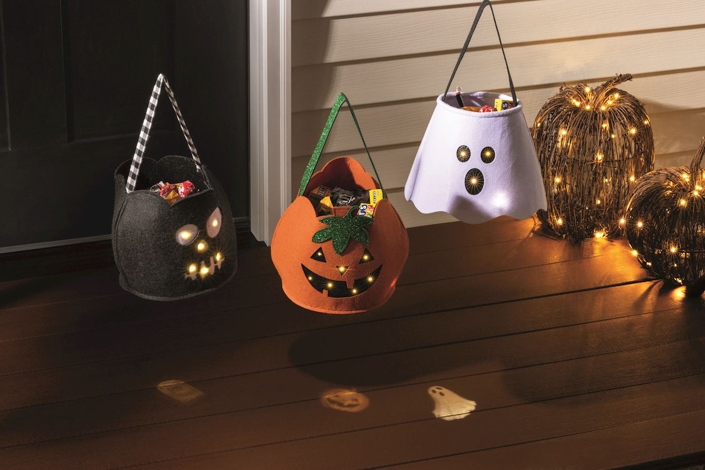 Mud Pie Light Up Trick Or Treat Buckets