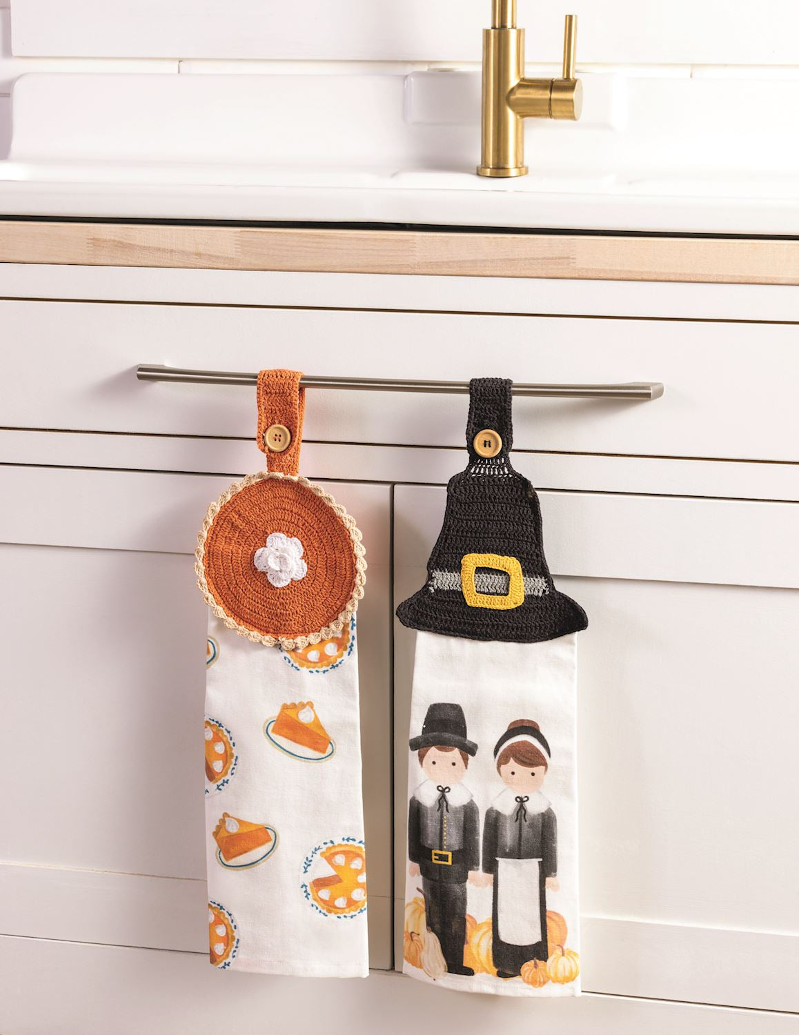 Mud Pie Thanksgiving Crochet Hanging Towel