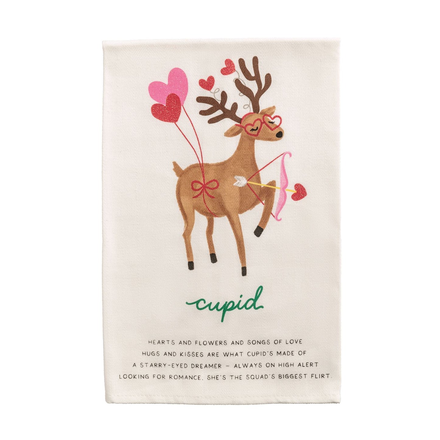 Mud Pie Reindeer Poem Tea Towel