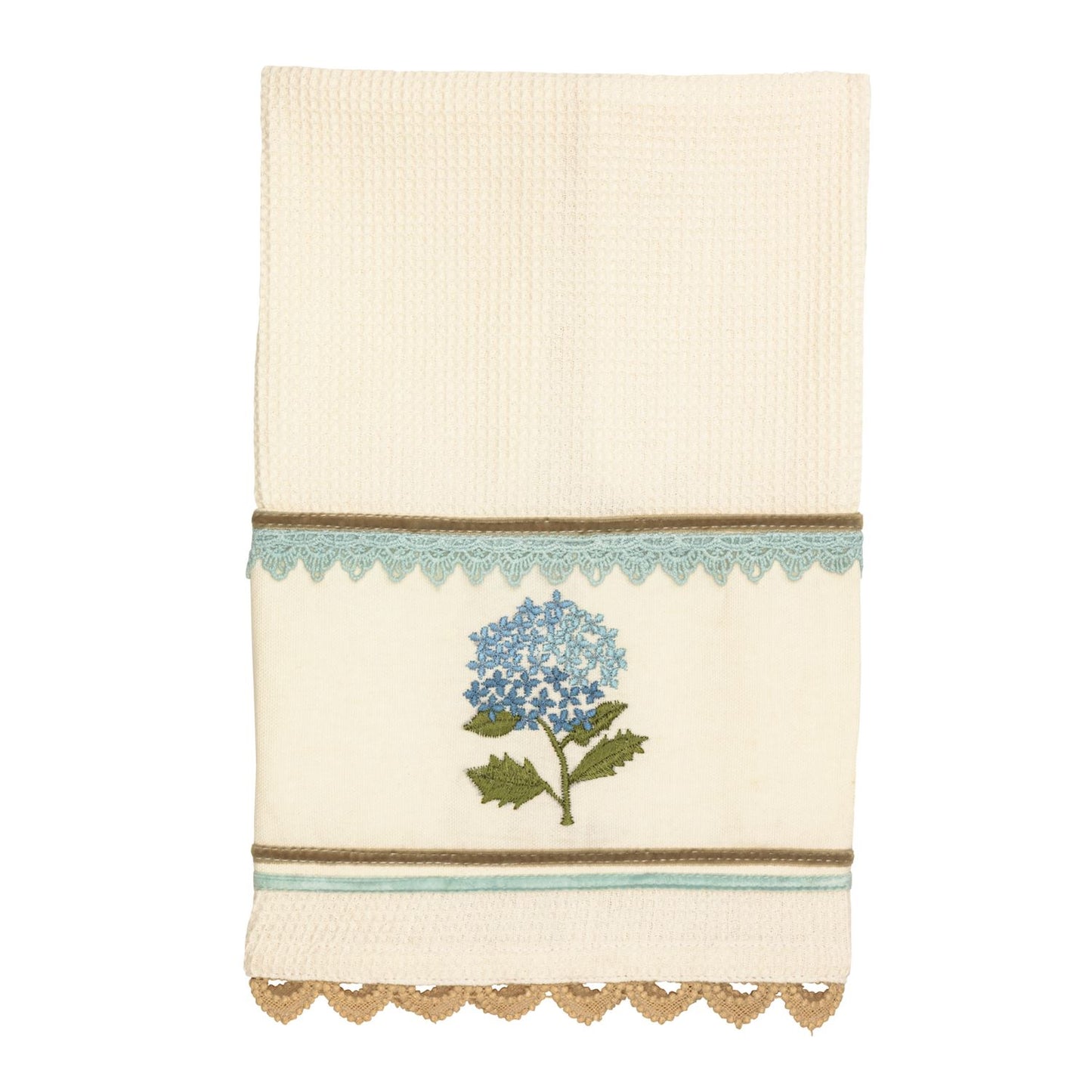 Mud Pie Floral Embroidered Waffle Towels