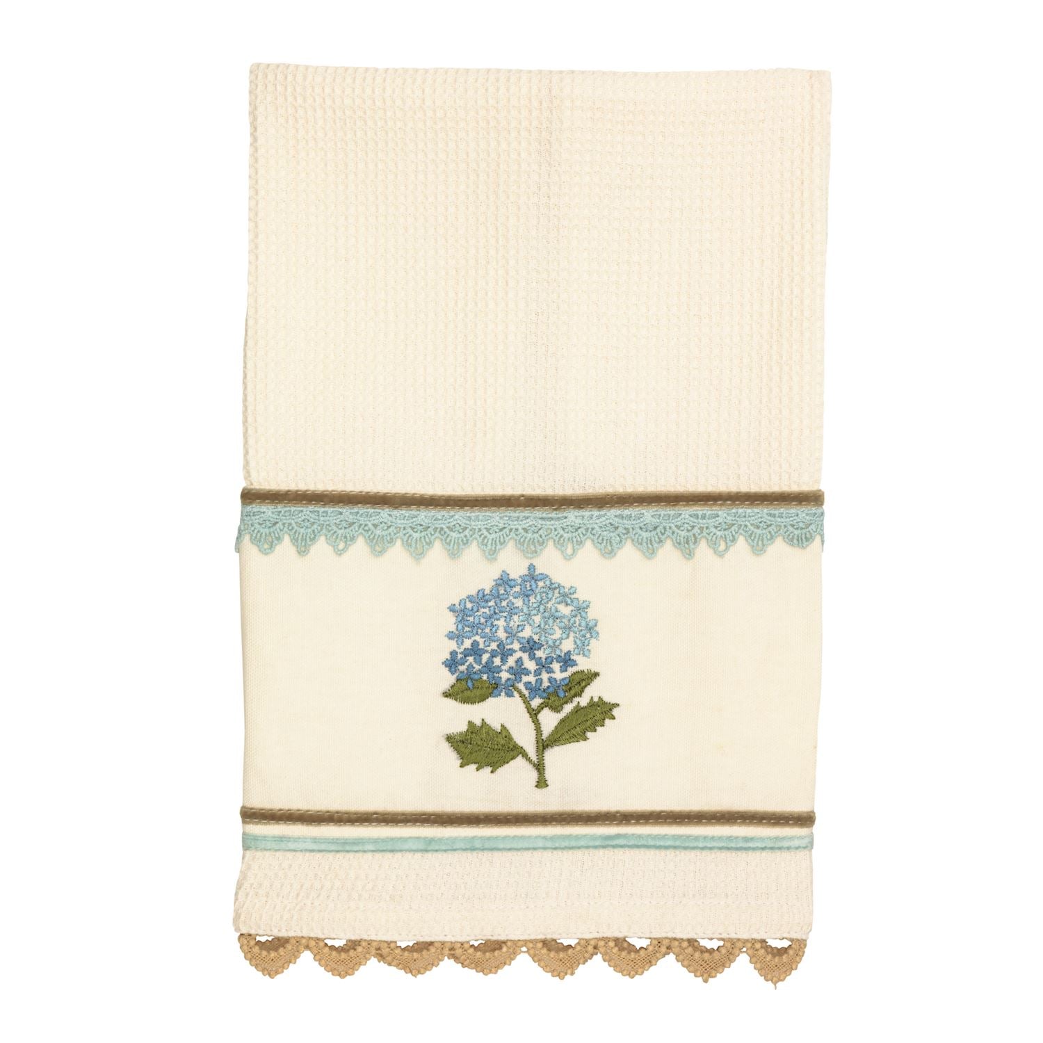 Mud Pie Floral Embroidered Waffle Towels