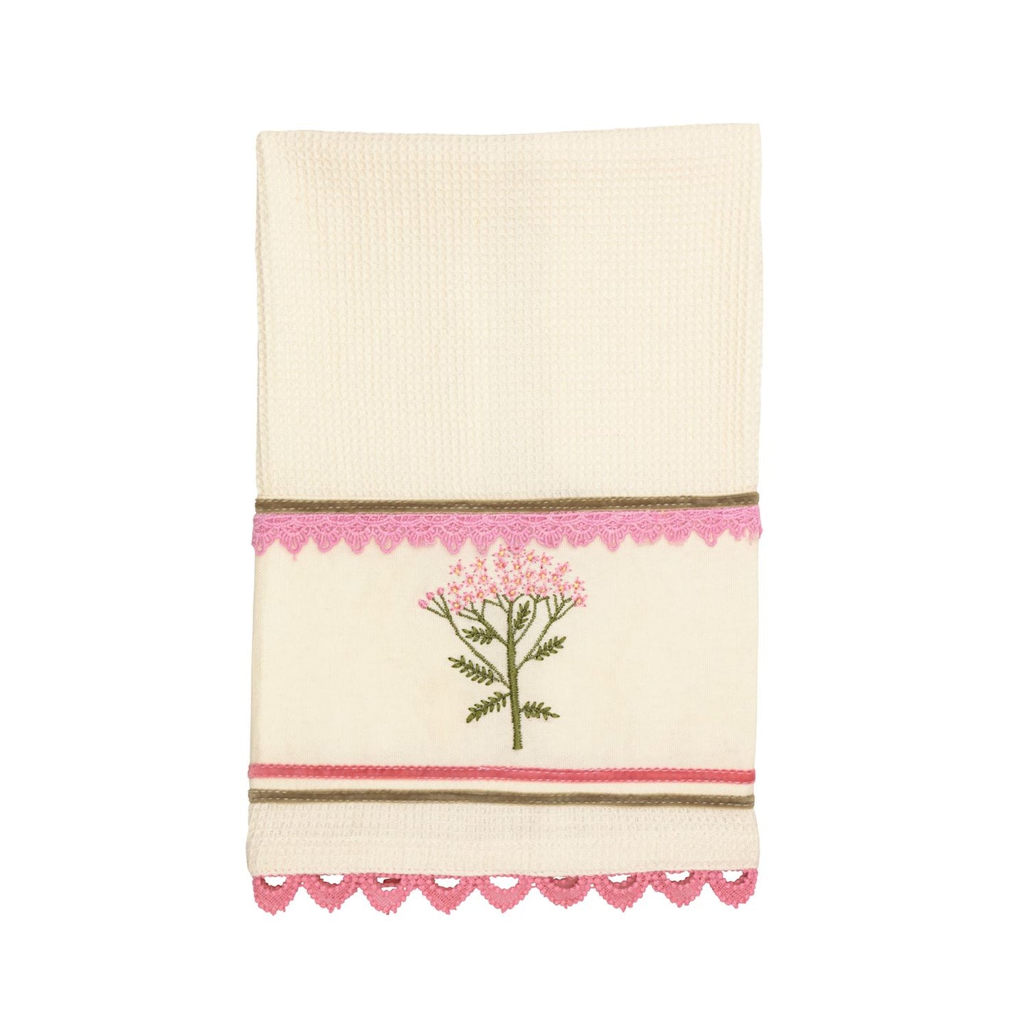 Mud Pie Floral Embroidered Waffle Towels