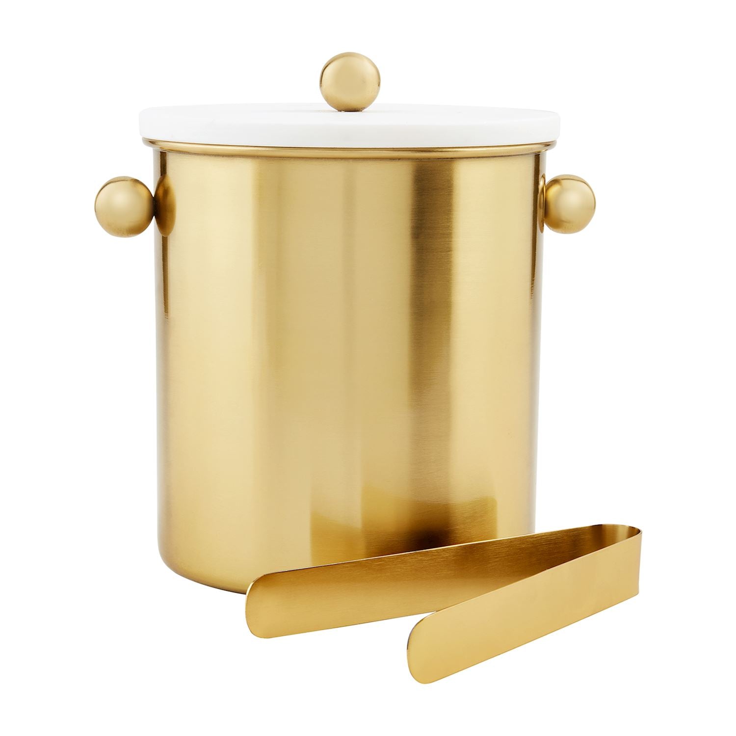 Mud Pie Brass Ice Bucket Set