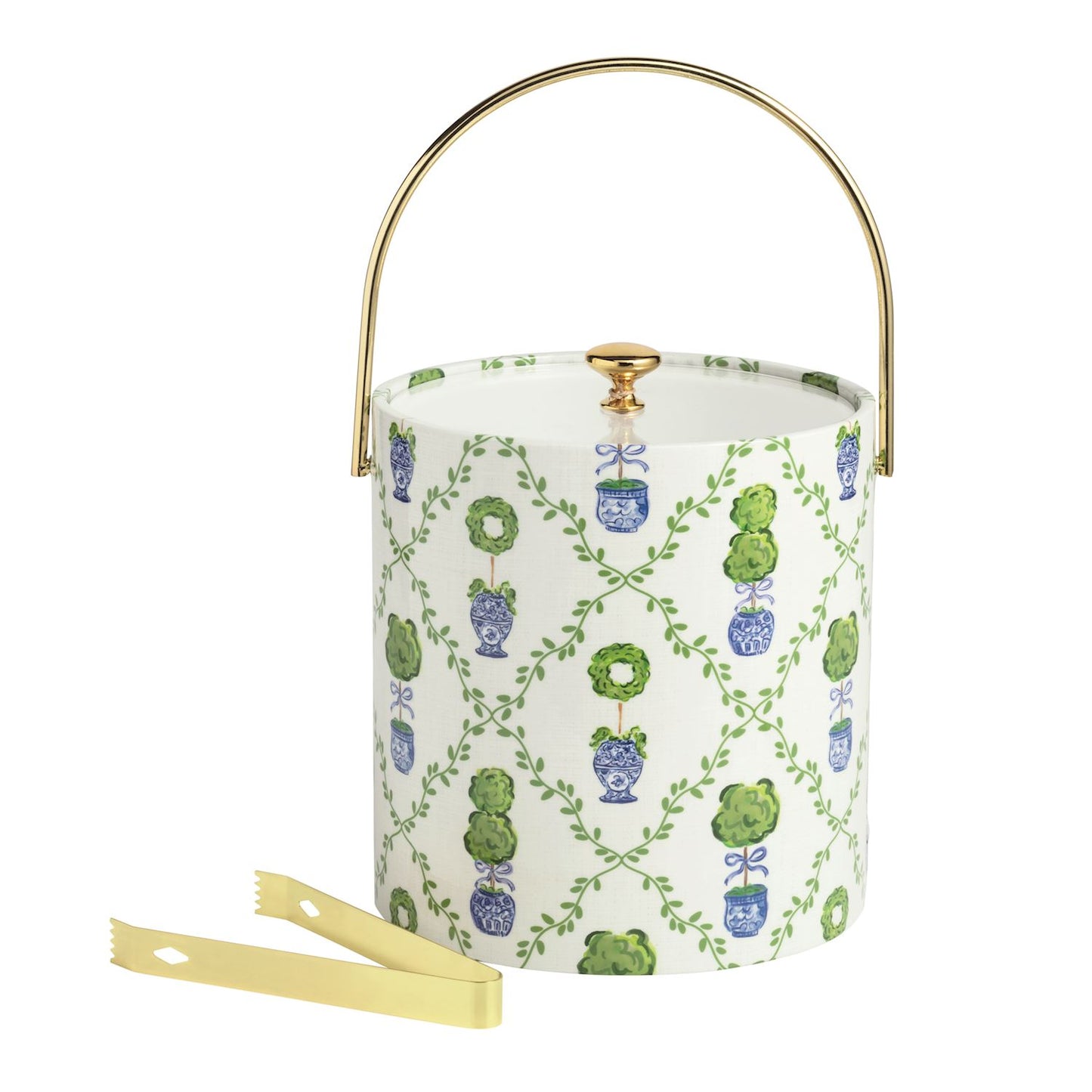 Mud Pie Boxwood Vinyl Ice Bucket