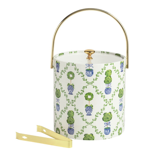 Mud Pie Boxwood Vinyl Ice Bucket