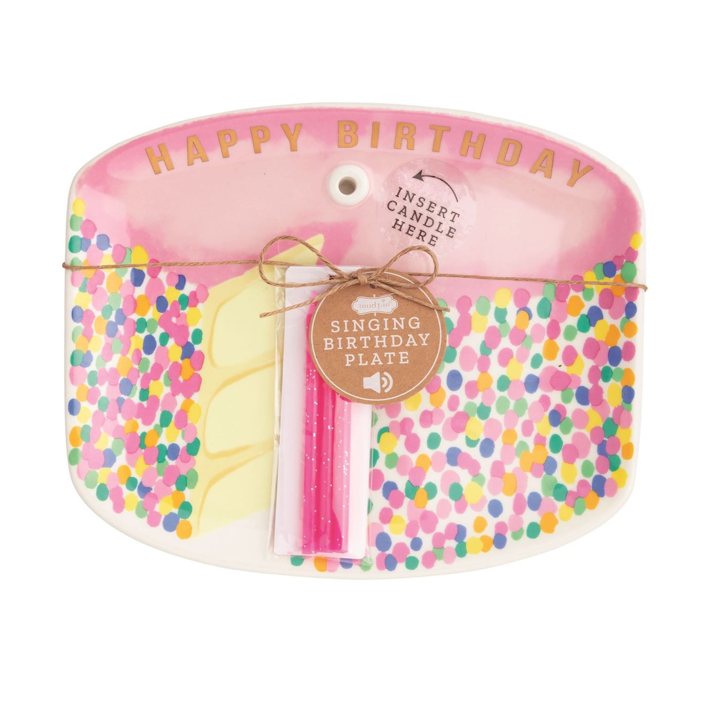 Mud Pie Singing Candle Holder Plate