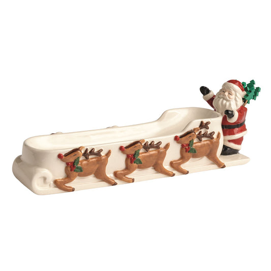 Mud Pie Santa Sleigh Cracker Dish