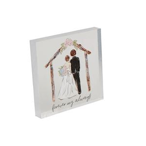 Mudpie Acrylic Wedding Plaque