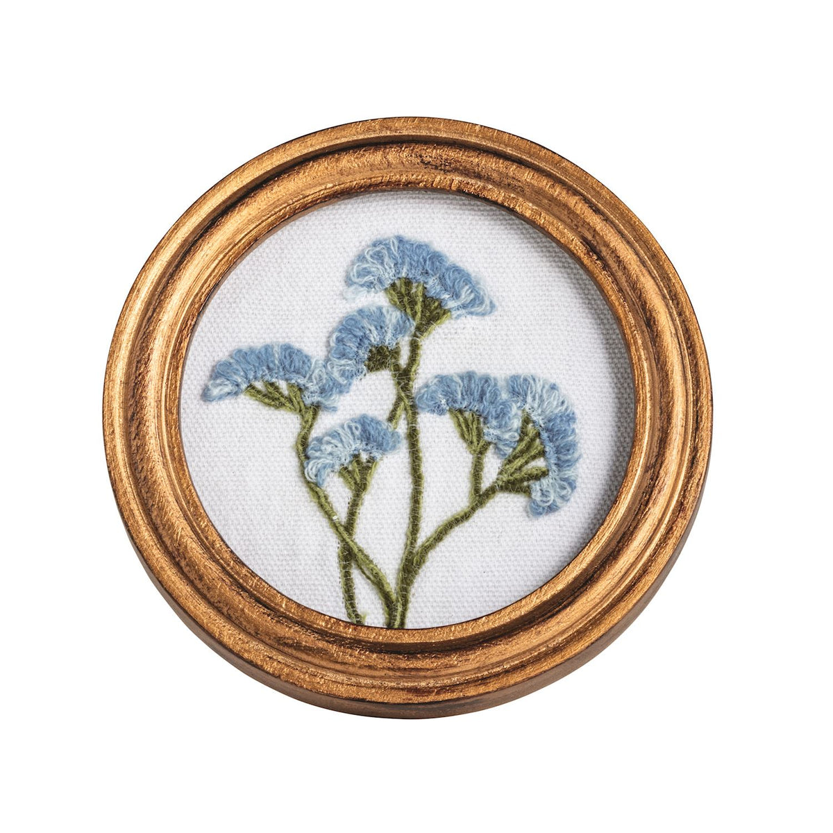 Mud Pie Framed Floral Embroidery Decor