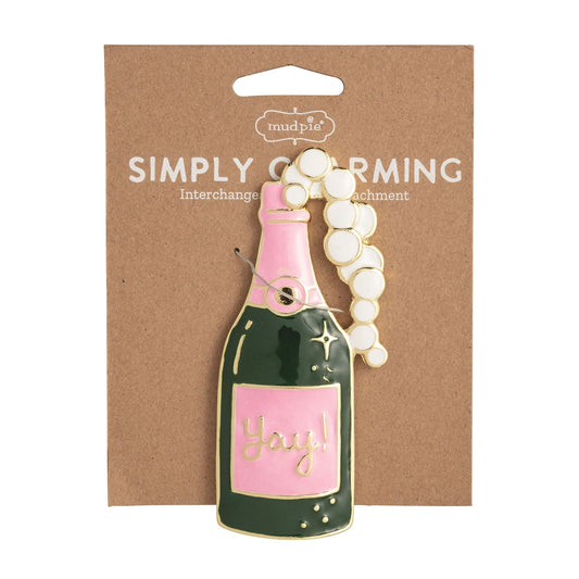 Mud Pie Champagne Simply Charming Charm
