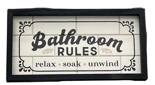 Bathroom Rules Sign