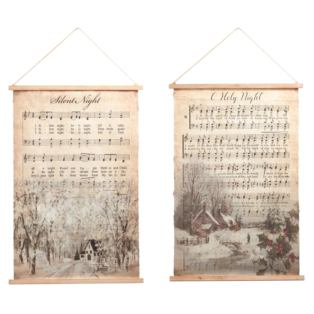 42.75" Christmas Music Sheets Hanging Tapestry