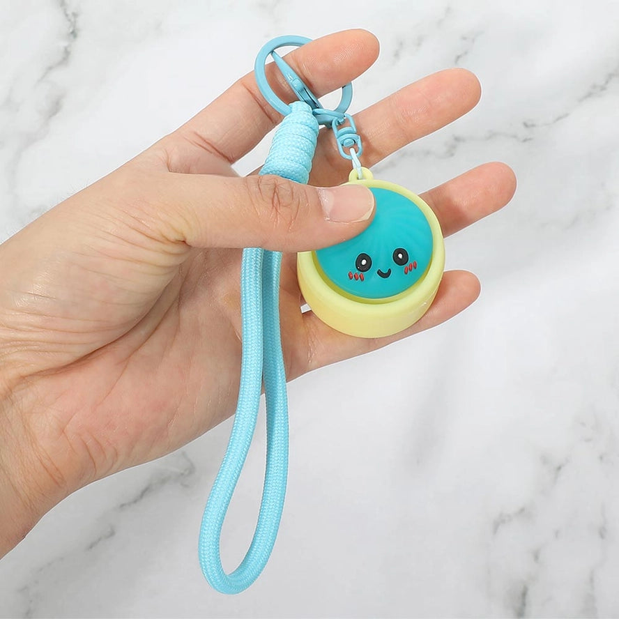 Dumpling Fidget Clicker Bag Charm Keychain