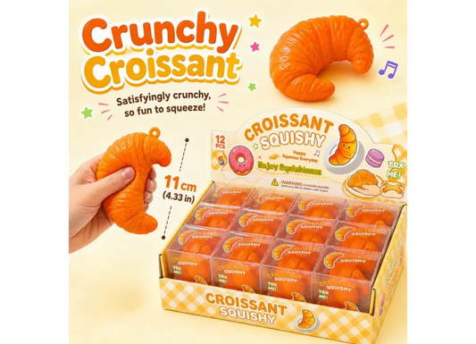 Crunchy Croissant Squishy Toy