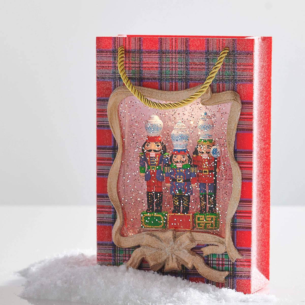 9" Noble Nutcracker Lighted Water Present