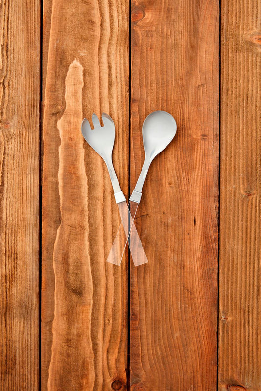 Mud Pie Acrylic Salad Server Set
