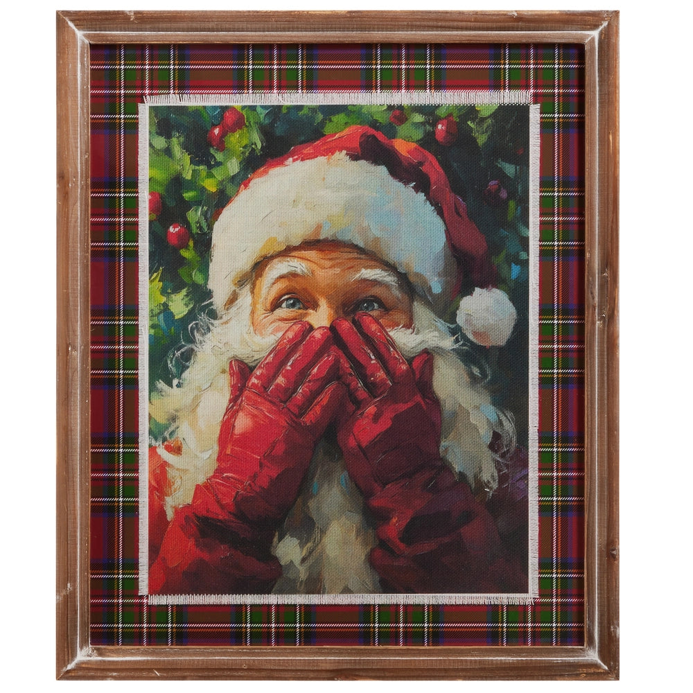 20" Santa's Secret Framed Wall Art