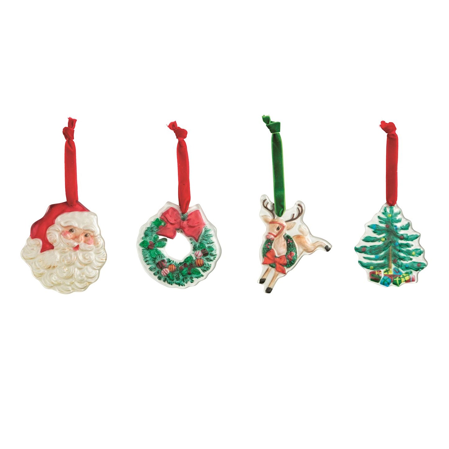 Mud Pie Classic Xmas Glass Ornament