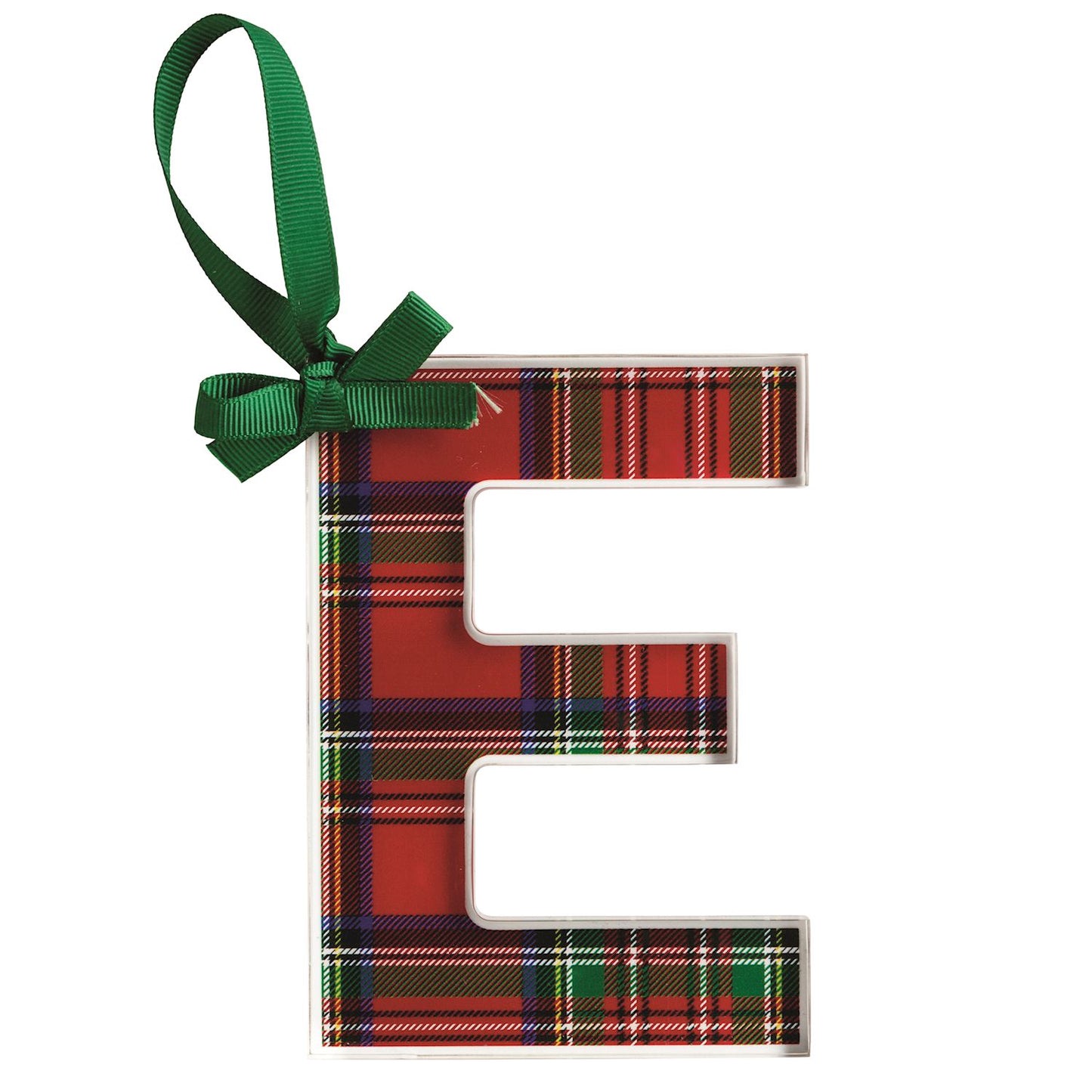 Mud Pie Tartan Letter Ornament