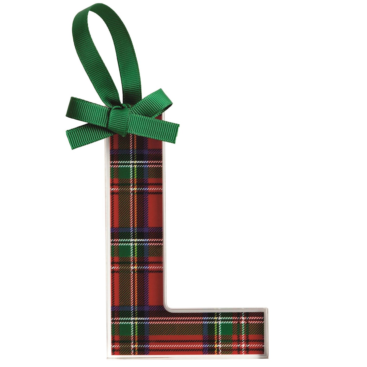 Mud Pie Tartan Letter Ornament