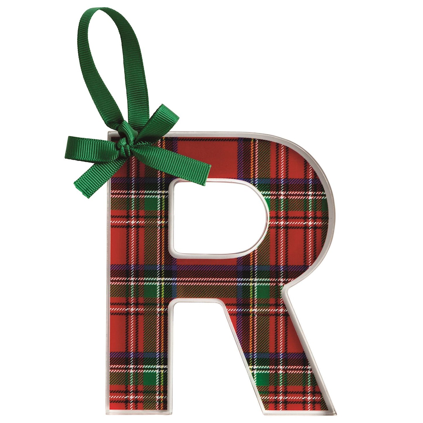Mud Pie Tartan Letter Ornament