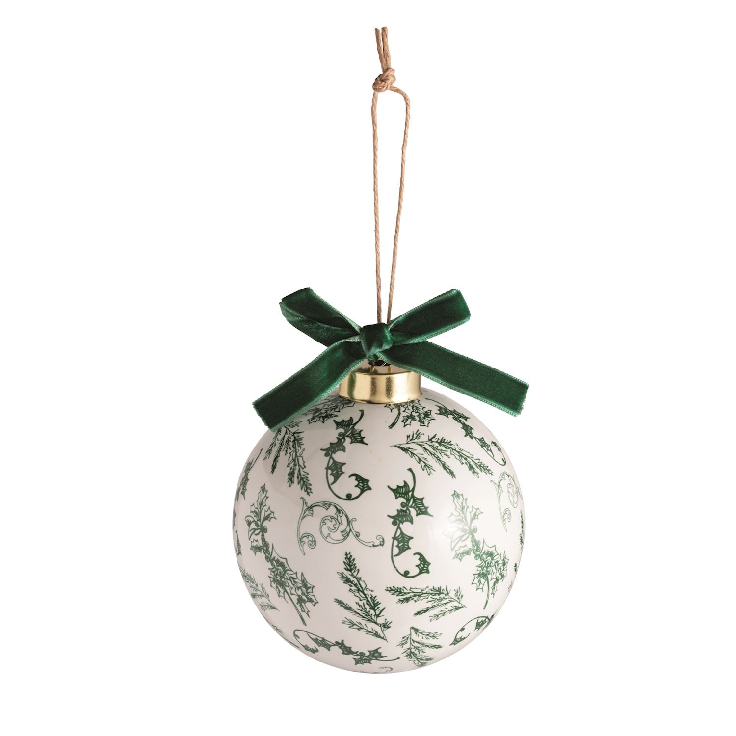 Merry Christmas Toile Ornament