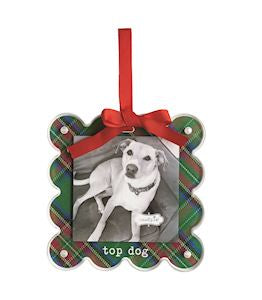Mud Pie Top Dog Photo Ornament