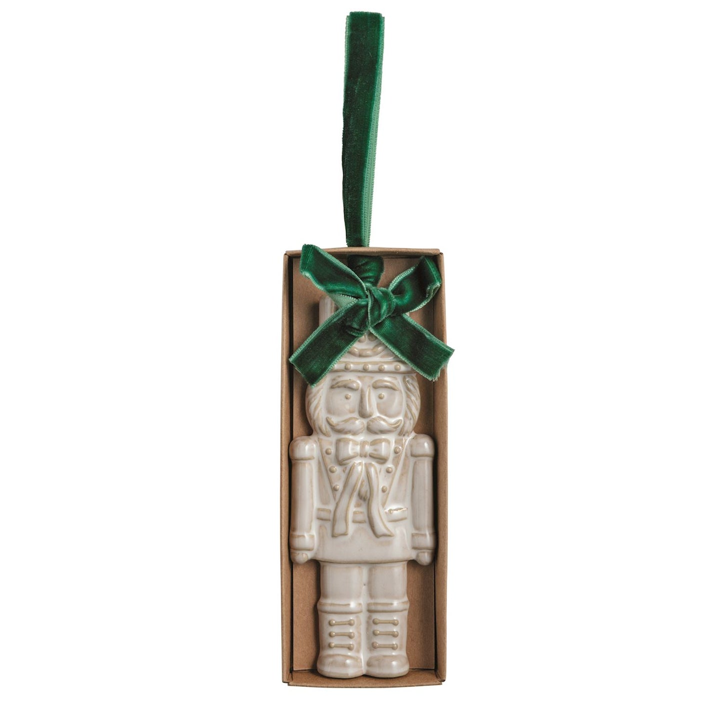 Mud Pie White Christmas Figural Ceramic Ornament
