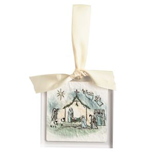 Mud Pie Manger Acrylic Ornament