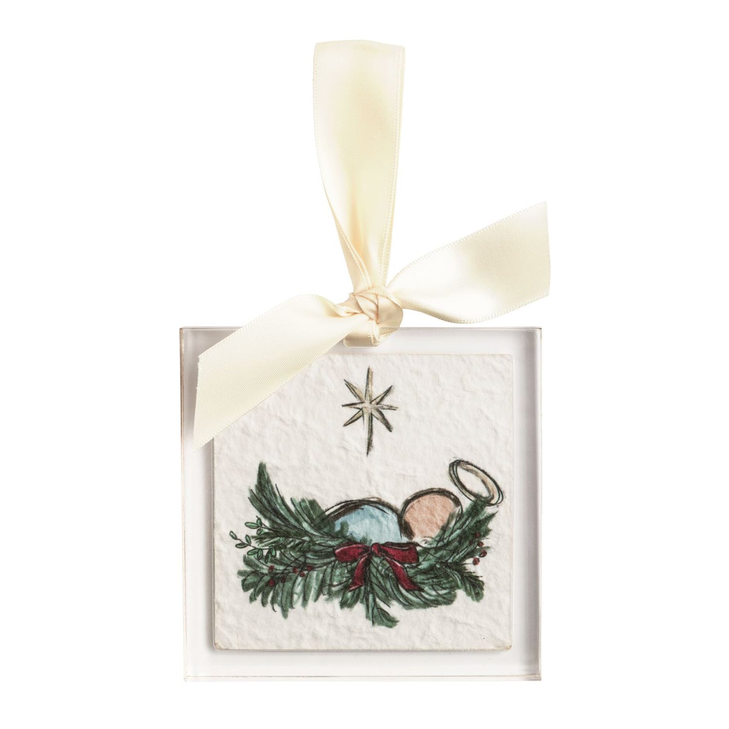 Mud Pie Nativity Acrylic Ornament