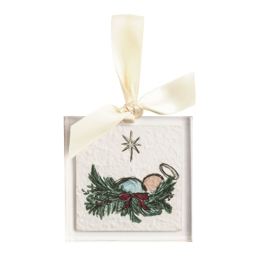 Mud Pie Nativity Acrylic Ornament