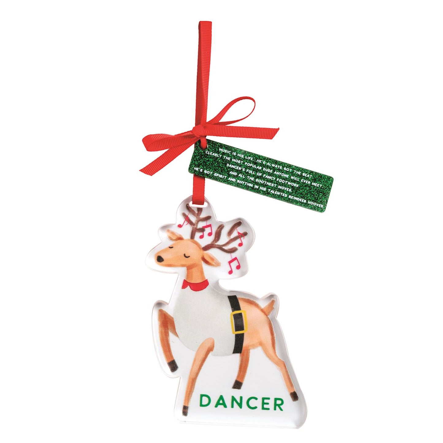 Mud Pie Acrylic Santa's Reindeer Ornaments