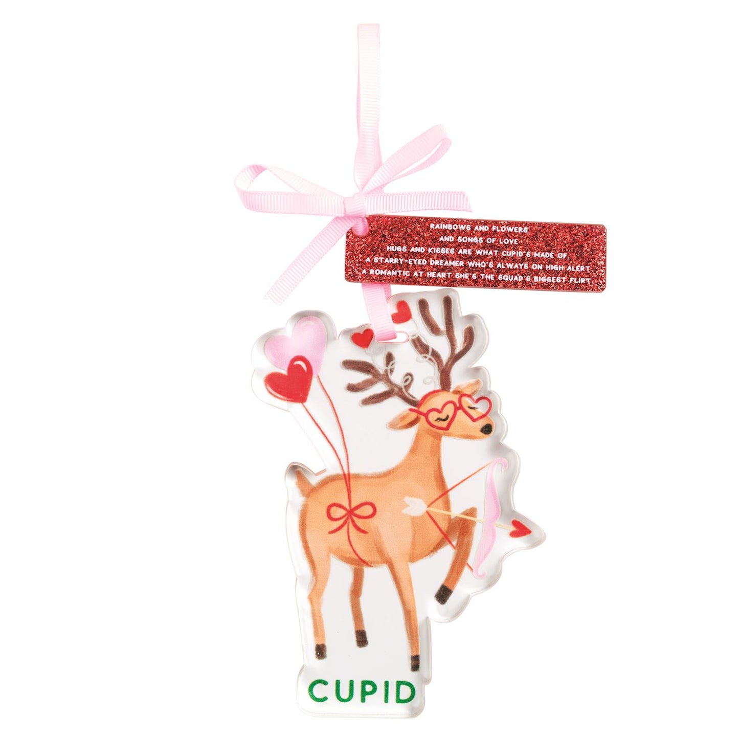 Mud Pie Acrylic Santa's Reindeer Ornaments