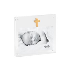 Mud Pie Acrylic Picture Frame With Gold Icon