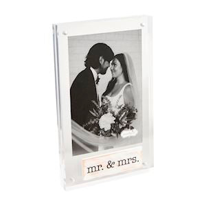 Mud Pie Acrylic Wedding Picture Frame